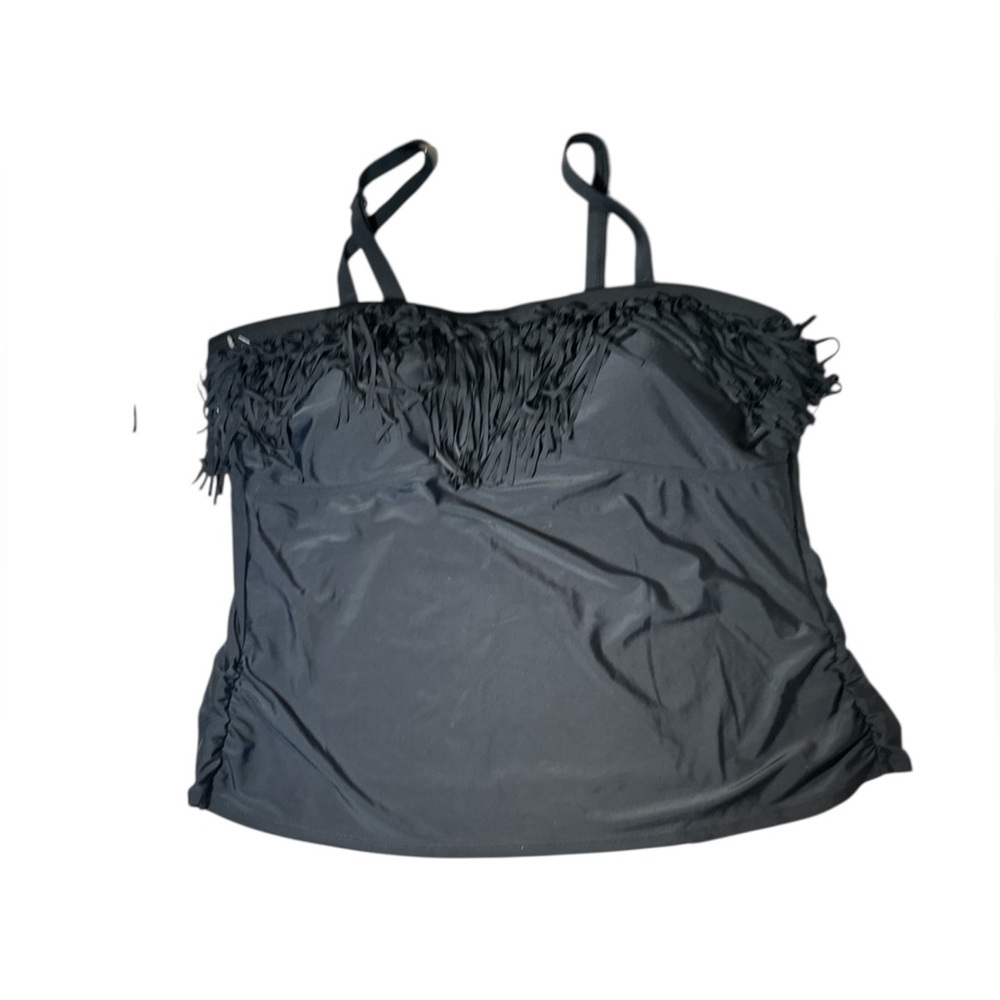 Cactus Black Fringe Tankini